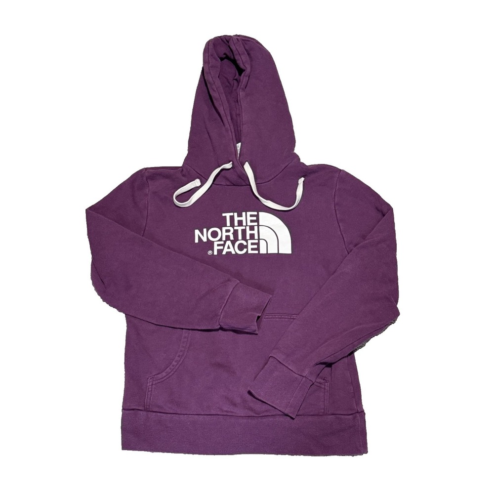 The North Face Womens Small Purple & White Hoodie‎ Sweatshirt Pullover Warm Cozy